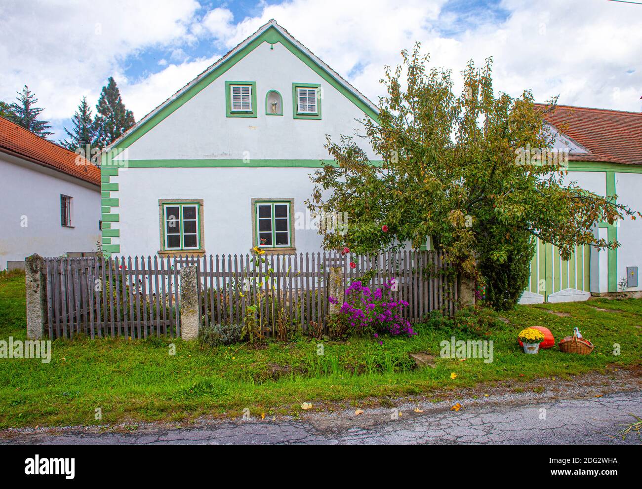 Ein altes Dorf Bauernhaus in einem Gebiet namens Tschechische Kanada, Tschechische Republik Stockfoto