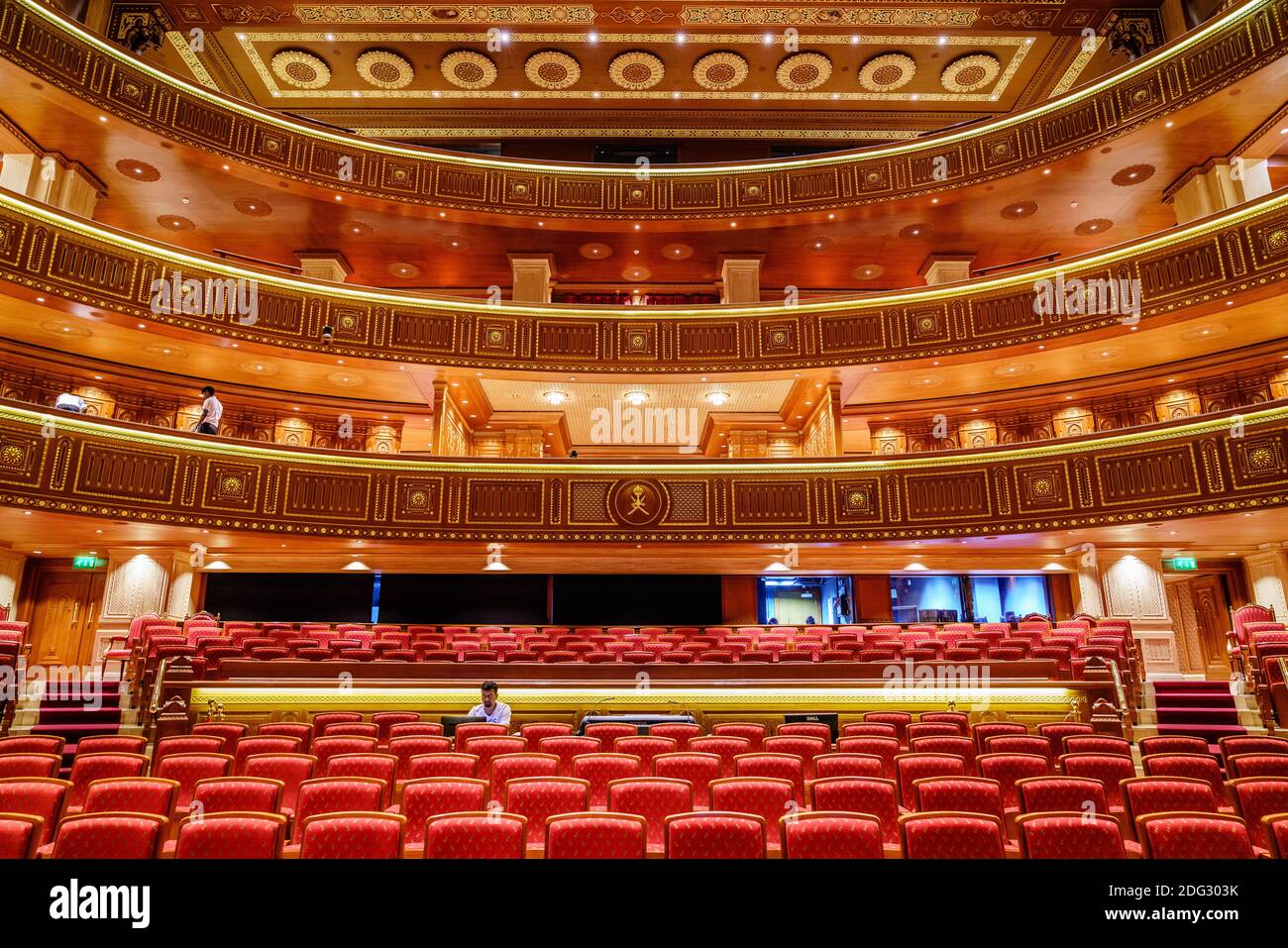 Maskat, Oman, 3. Dezember 2016: Innenansicht des Royal Opera House in Maskat, Oman Stockfoto