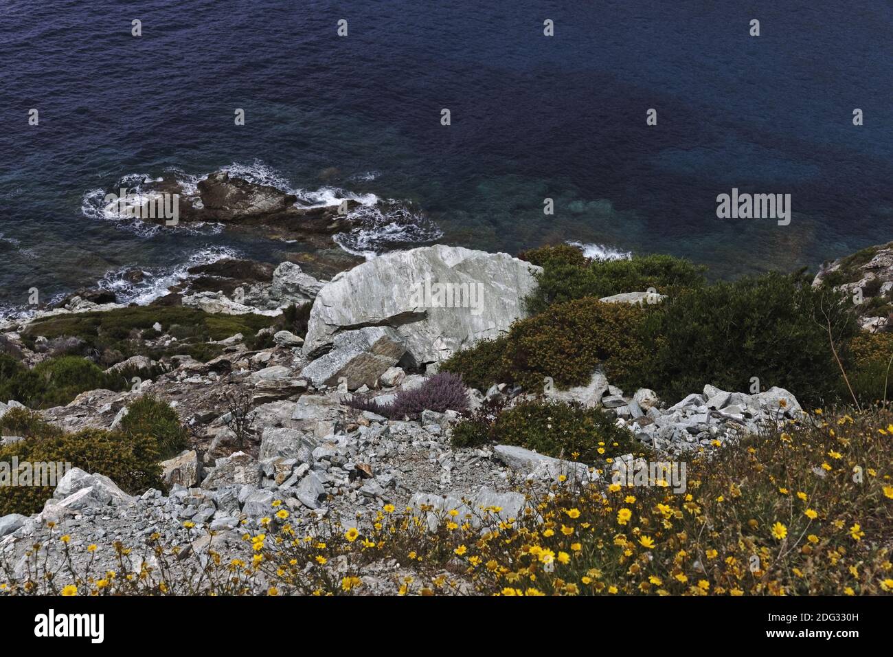 Marina de Giottani, Cap Corse, Westküste, Korsika Stockfoto