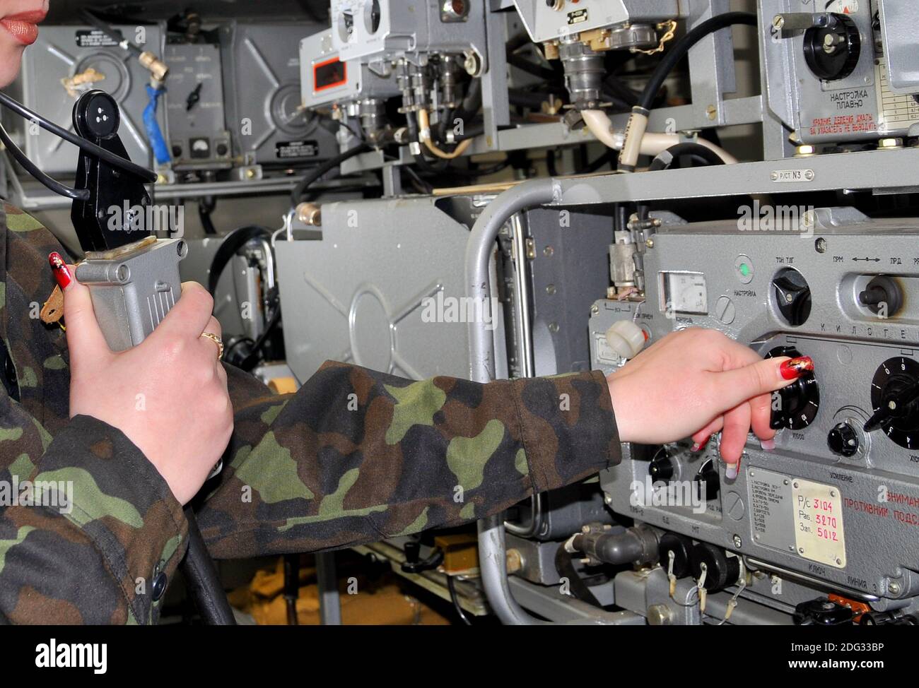 Militärradio Stockfoto