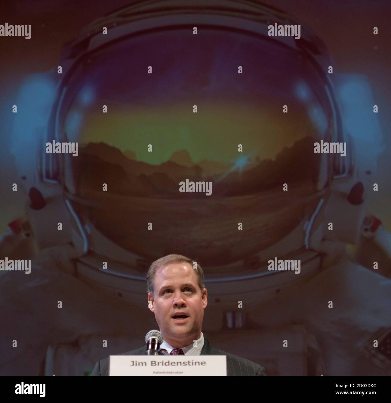 NASA-Administrator Jim Bridenstine spricht während des Explore Mars Inc. Humans to Mars Summit (H2M) an der George Washington University 9. Mai 2018 in Washington, District of Columbia. Stockfoto