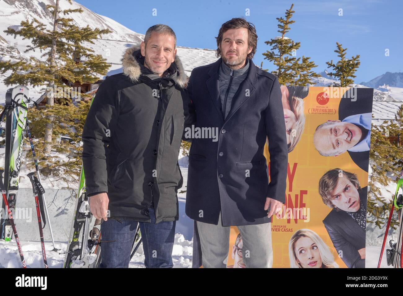 Lannick Gautry, Medi Sadoun beim 20. Alpe d'Huez Comedy Film Festival in l'Alpe d'Huez, Frankreich, am 21. Januar 2017, bei einer Fotoschau für den Film Baby Phone. Foto von Julien Reynaud/APS-Medias/ABACAPRESS.COM Stockfoto Lannick Gautry, Medi Sadoun beim 20. Alpe d'Huez Comedy Film Festival in l'Alpe d'Huez, Frankreich, am 21. Januar 2017, bei einer Fotoschau für den Film Baby Phone. Foto von Julien Reynaud/APS-Medias/ABACAPRESS.COM Stockfoto