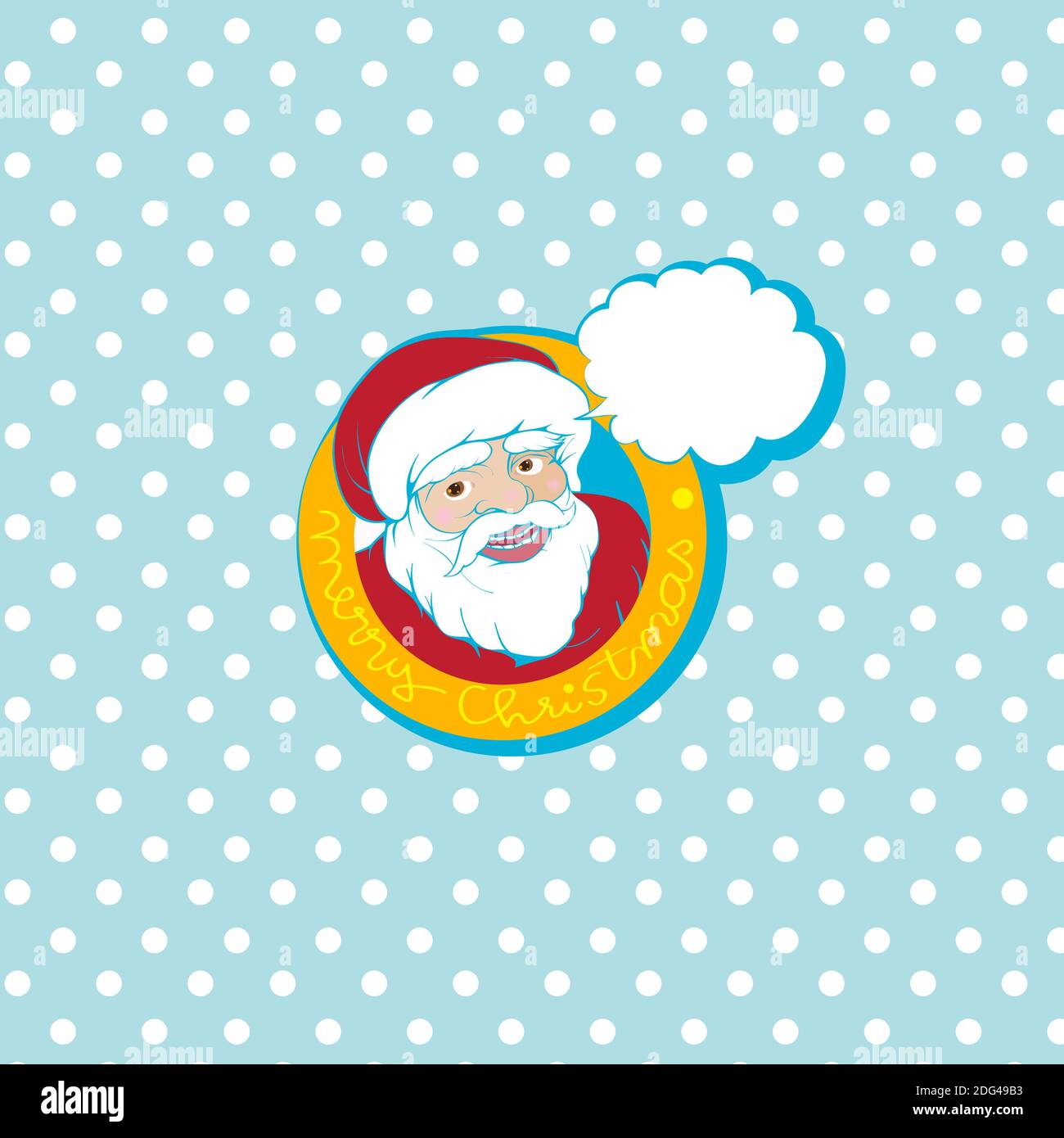 Weihnachtsmann Cartoon-Karte Stockfoto