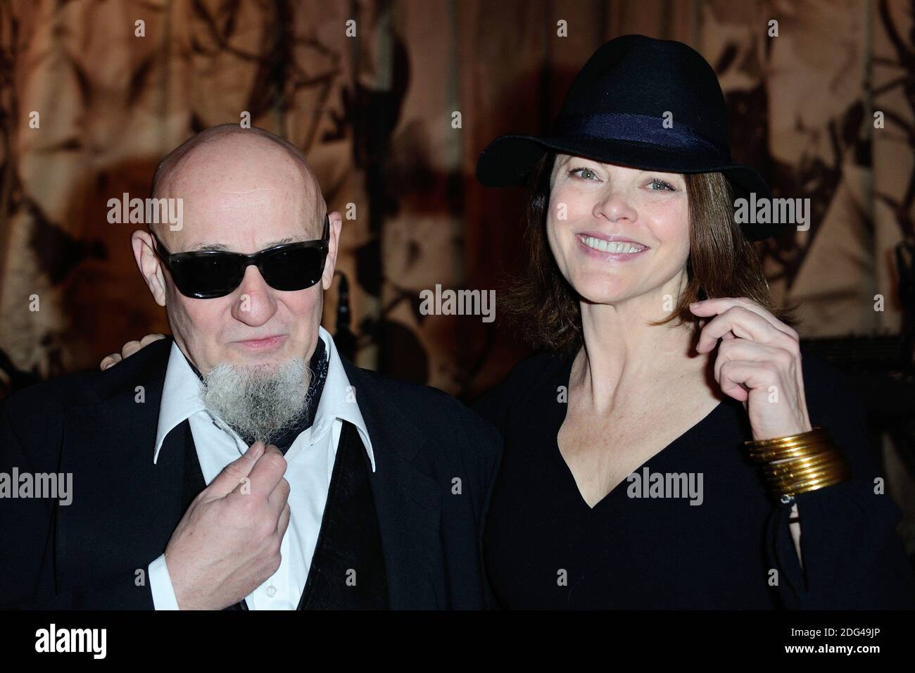 Charlelie Couture und Alexandra Kazan bei der Franck Sorbier Haute Couture Spring Summer 2017 Show im Rahmen der Paris Fashion Week am 25. Januar 2016 in Paris, Frankreich. Foto von Aurore Marechal/ABACAPRESS.COM Stockfoto