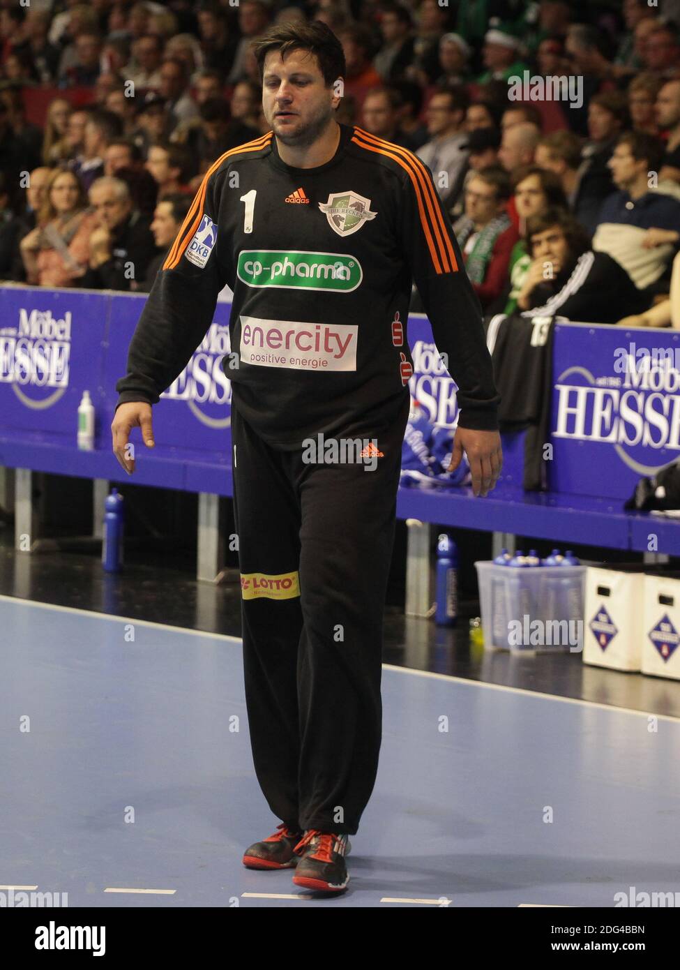 Deutscher Handballtorwart Martin Ziemer TSV Hannover-Burgdorf DKB Handball Bundesliga Saison 14-15 Stockfoto