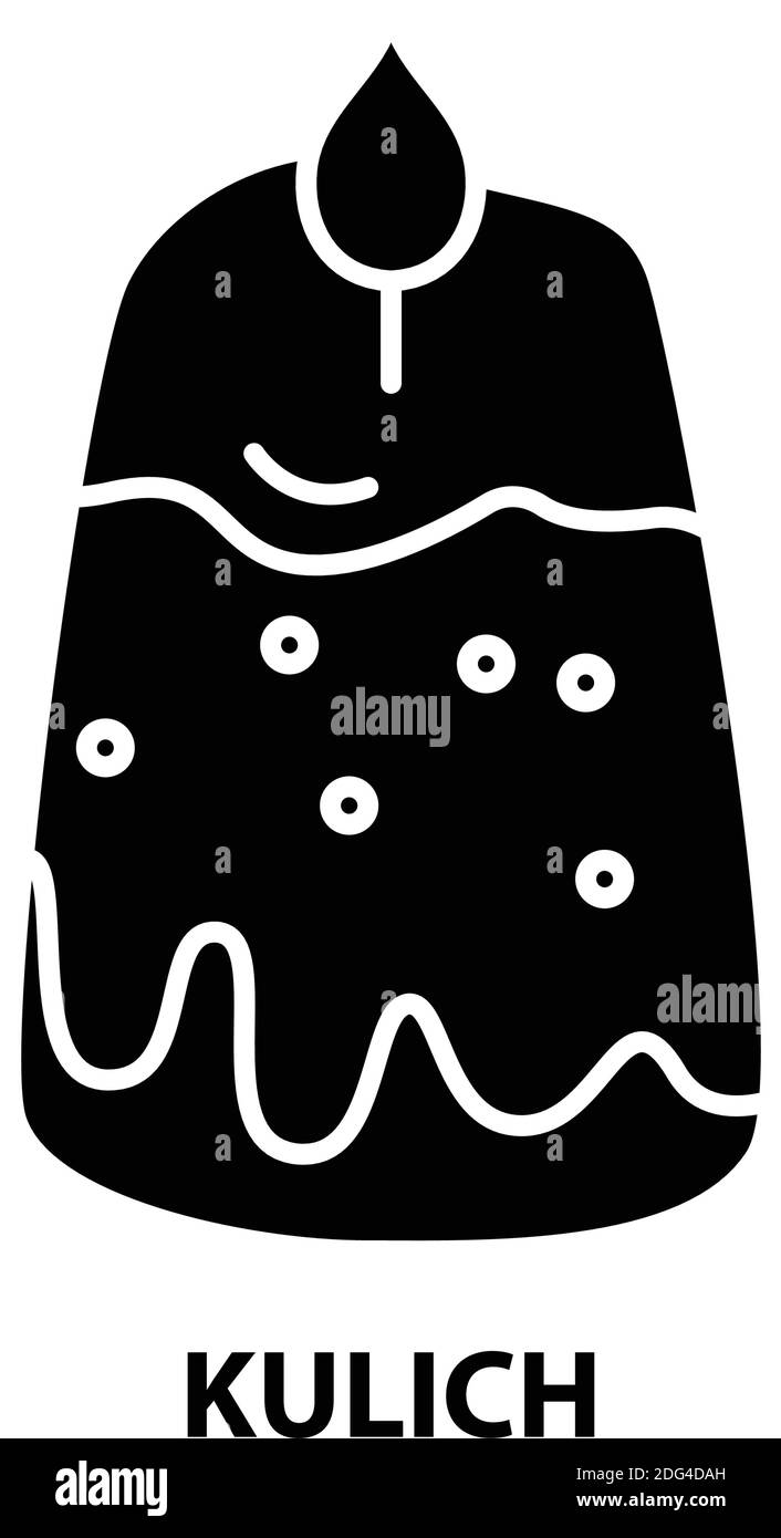 kulich-Symbol, schwarzes Vektorzeichen mit editierbaren Konturen, Konzeptdarstellung Stock Vektor