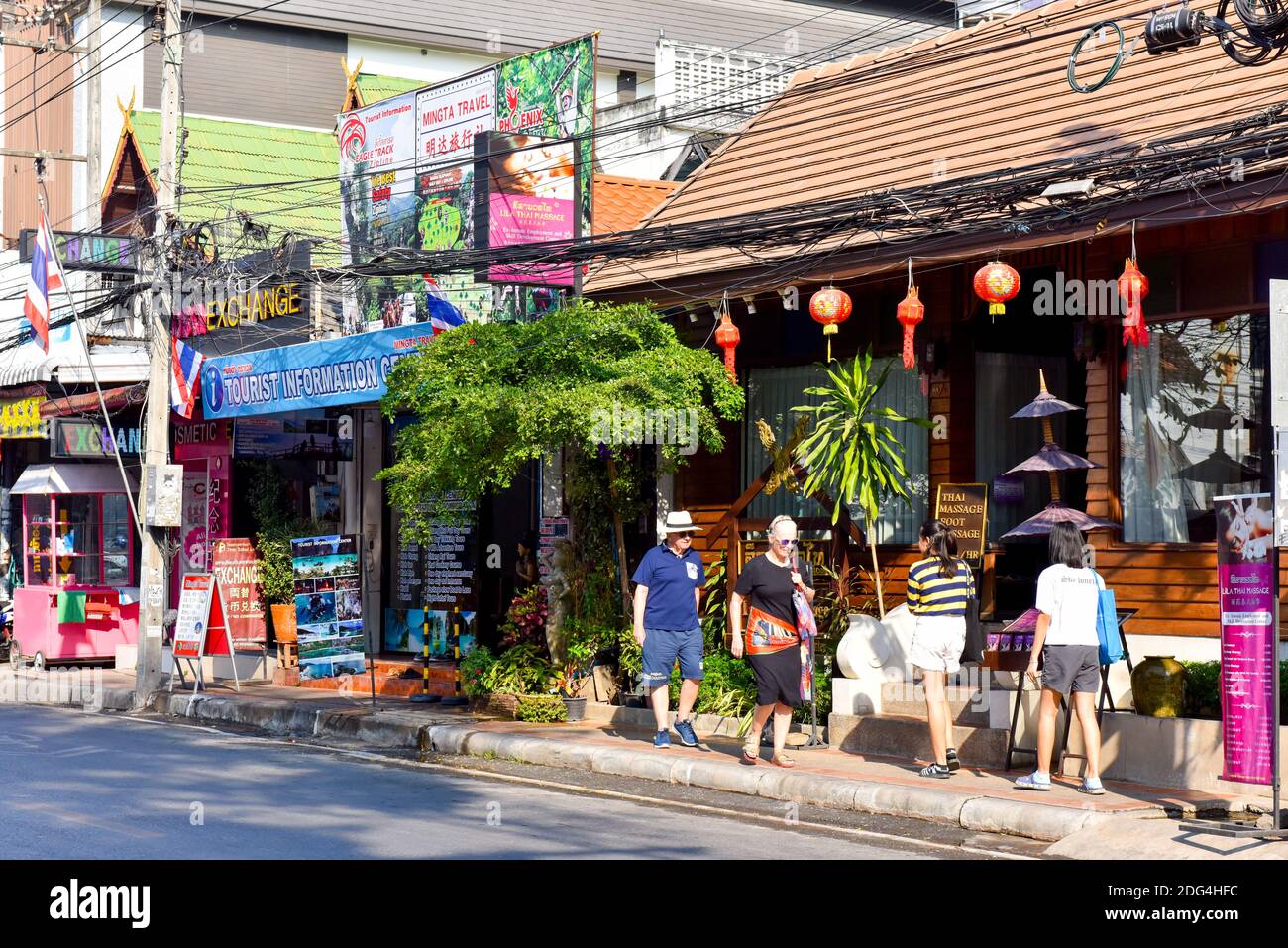 Rachadamnoen Commercial Street, Chiang Mai, Thailand Stockfoto