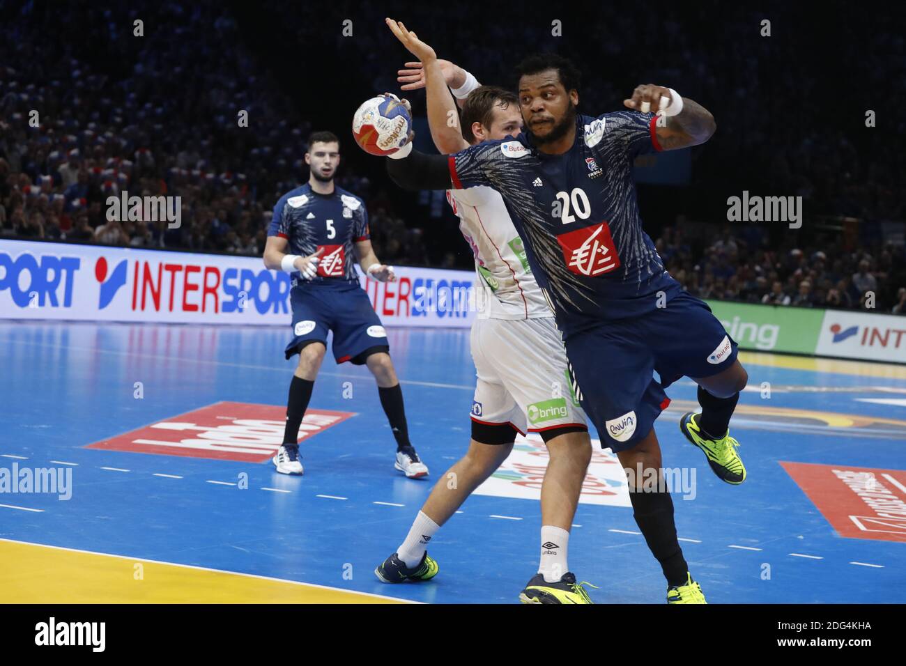 Frankreichs Cedric Sorhaindo beim Finale der Handball-Weltmeisterschaft 2017, Frankreich gegen Norwegen in der AccorHotels Arena, Paris, Frankreich am 29. Januar 2017. Frankreich gewann 33-26. Foto von Henri Szwarc/ABACAPRESS.COM Stockfoto