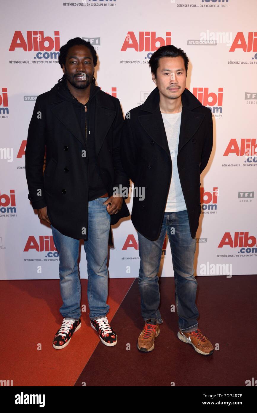 Noom Diawara, Frederic Chau assistent a la Premiere de Alibi.com A Paris, France, le 31 janvier 2017. Foto von Alban Wyters/ABACAPRESS.COM Stockfoto