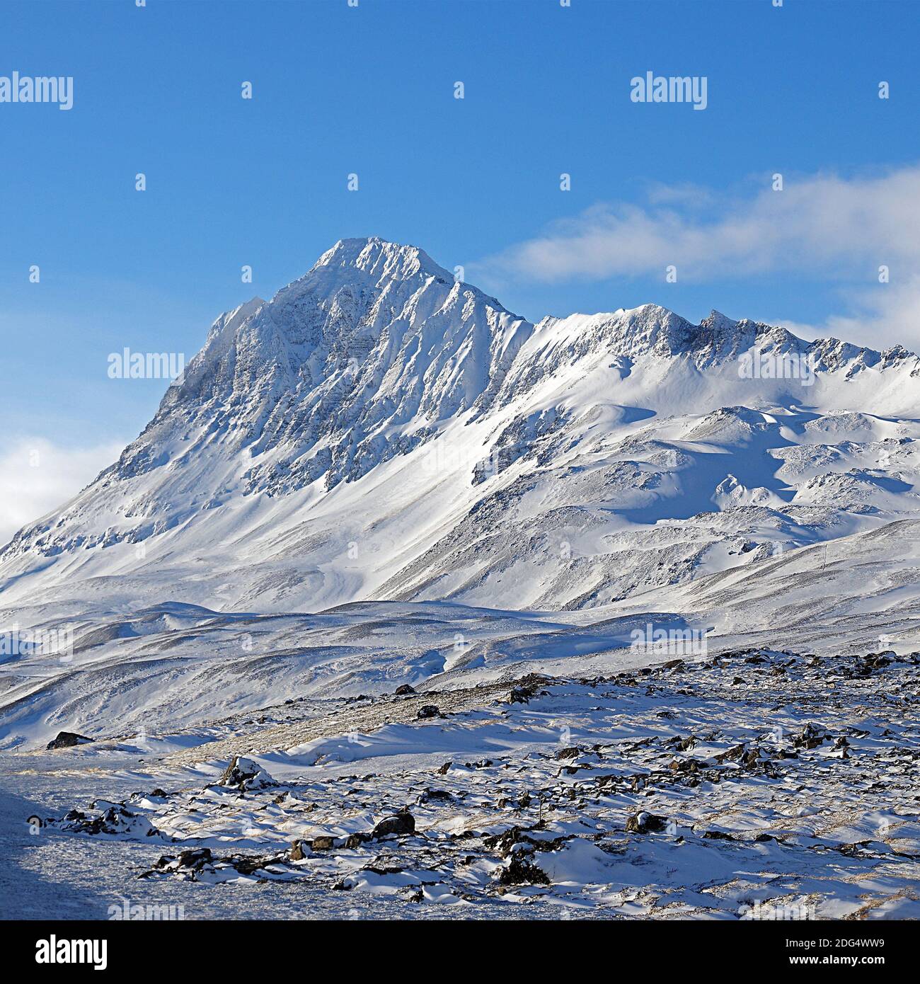 Wilde Landschaft entlang der Straße NR 1 Stockfoto