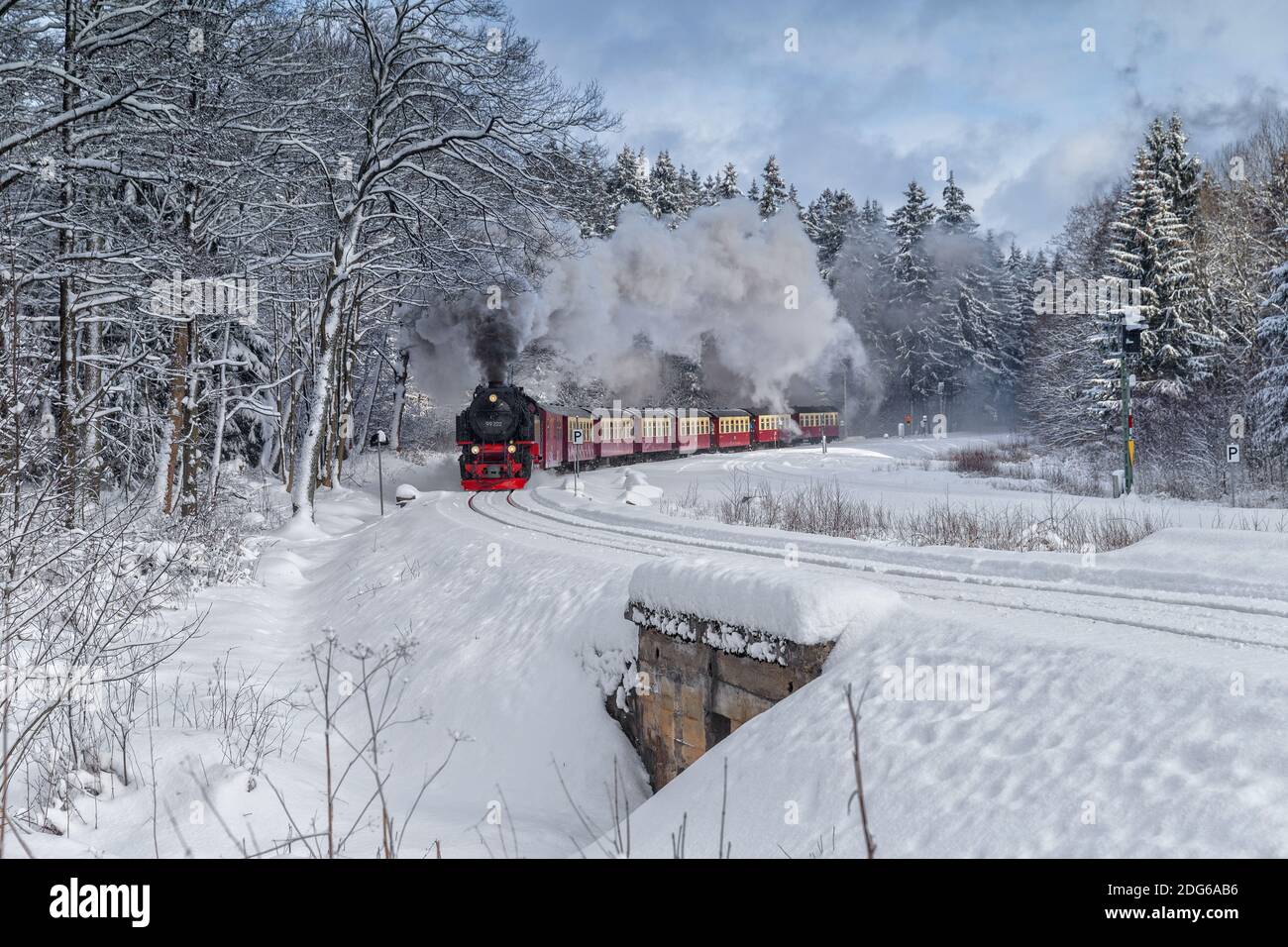 Schmalspurbahn Harz Stockfoto