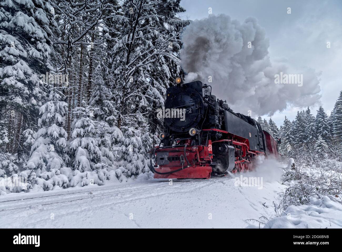Eisenbahn im Harz Stockfoto
