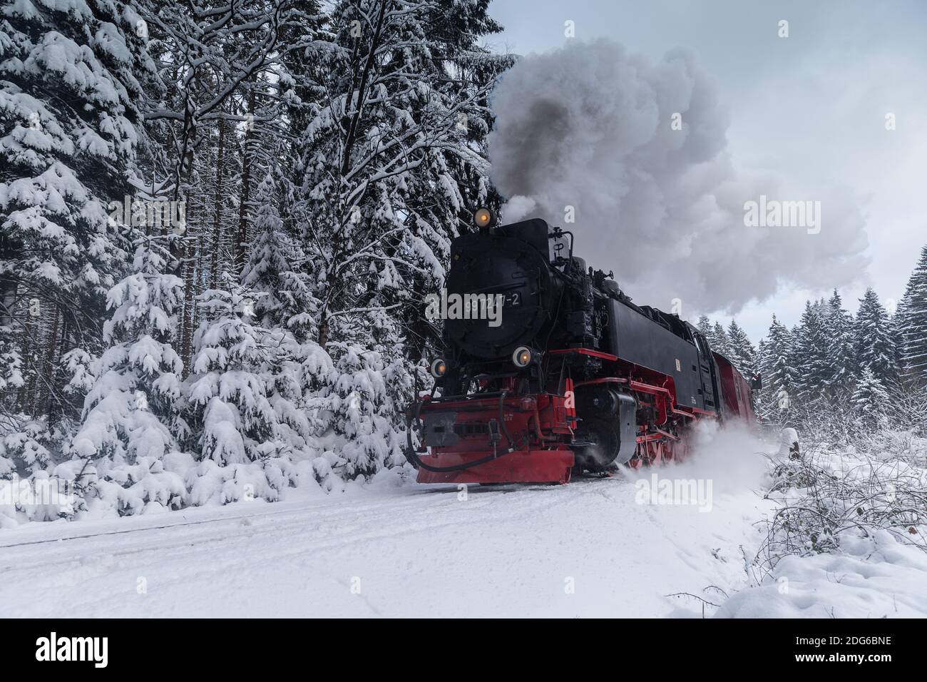 Eisenbahn im Harz Stockfoto