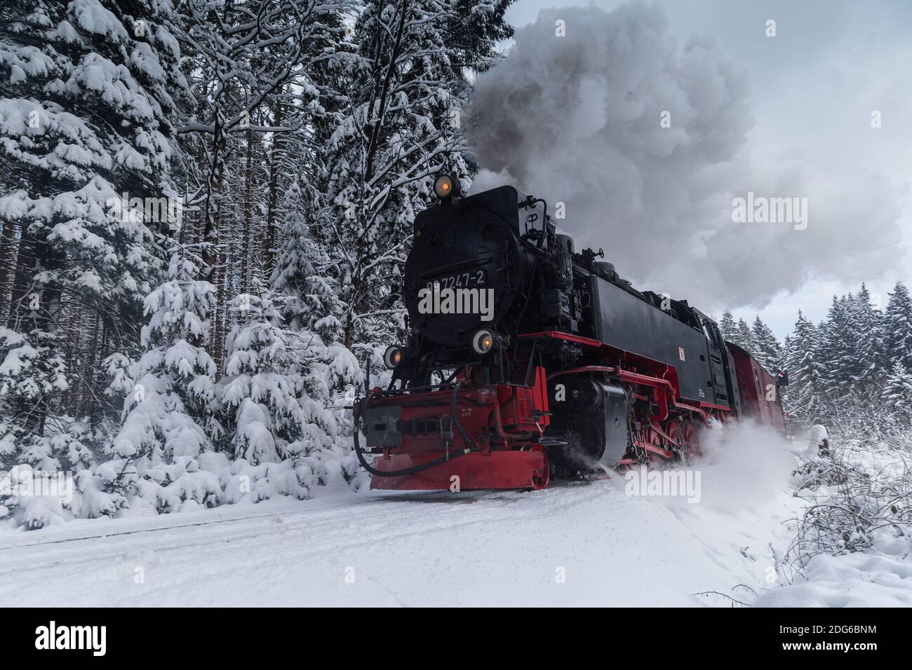 Eisenbahn im Harz Stockfoto