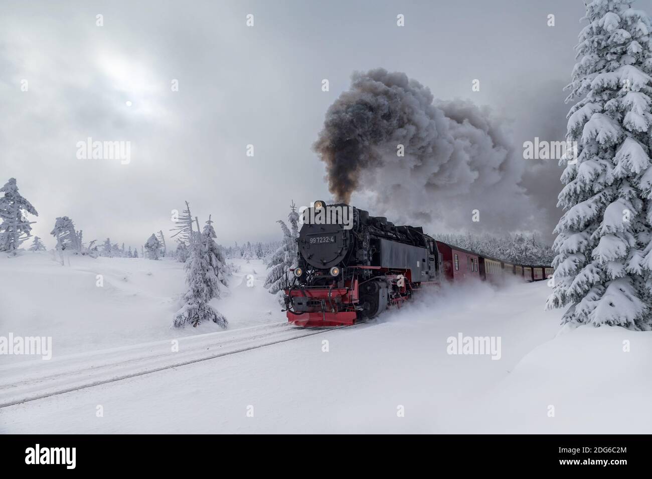 Eisenbahn im Harz Stockfoto