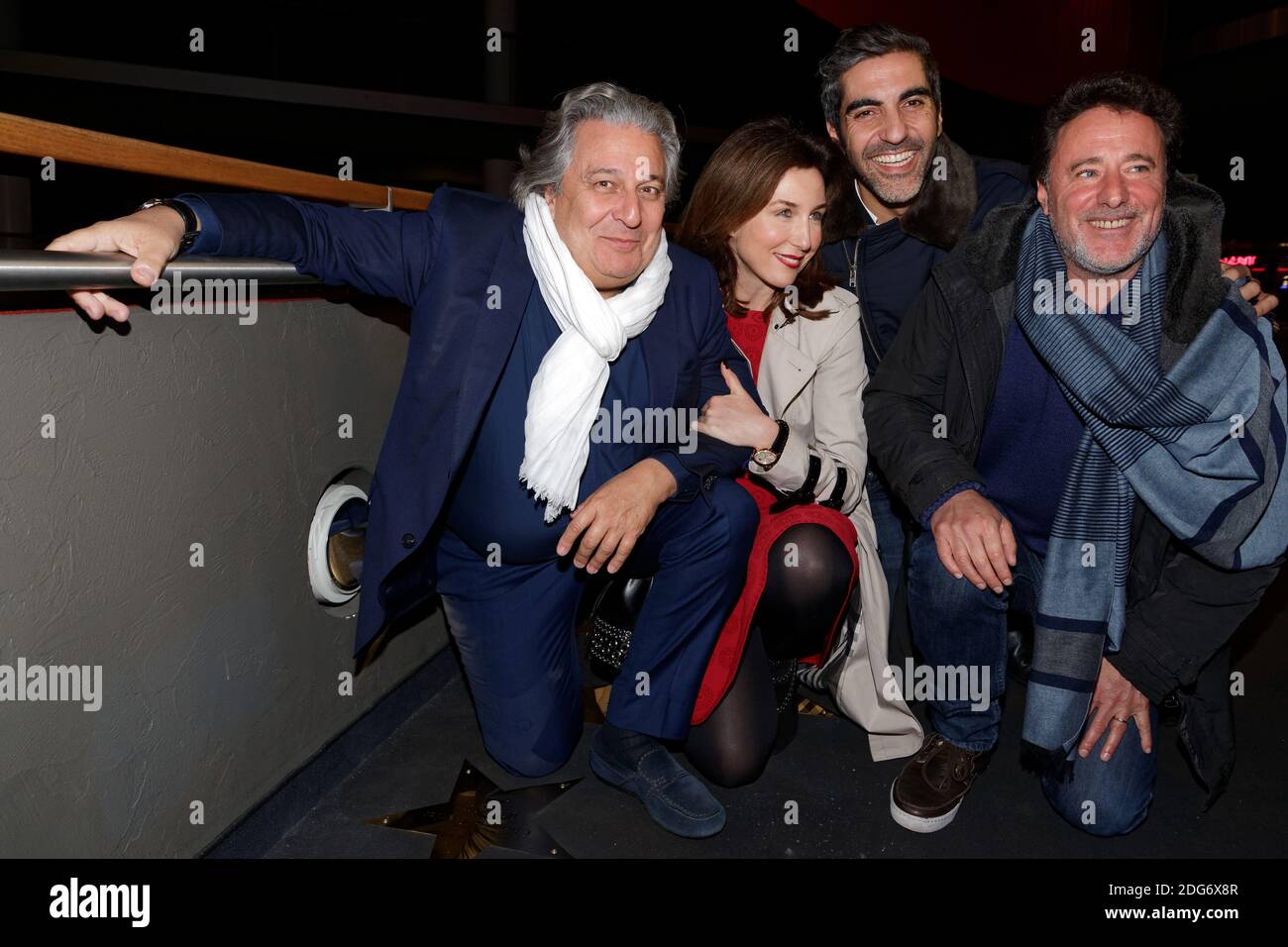 Christian Clavier, Ary Abittan, Elsa Zylberstein, Regisseur Philippe De Chauveron bei der Premiere EINES BHs ouvertsheld am 6. März 2017 im Kinepolis in Lomme bei Lille, Frankreich. Foto von Sylvain Lefevre/ABACAPRESS.COM Stockfoto