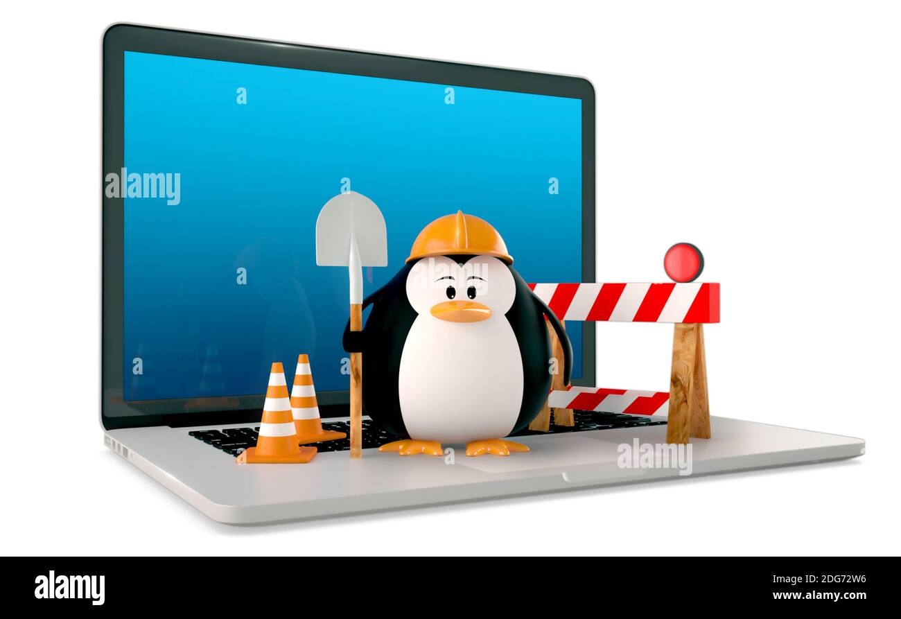 Servicekonzept für die Computerreparatur. Stockfoto