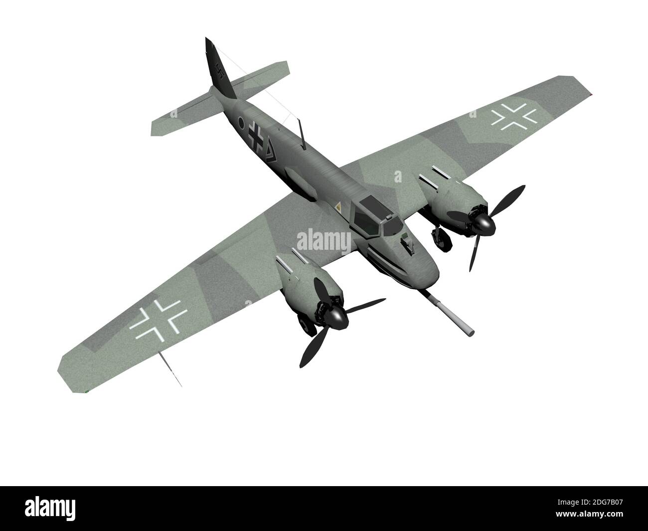 War Plane grau und schwarz - 3d-Rendering Stockfoto