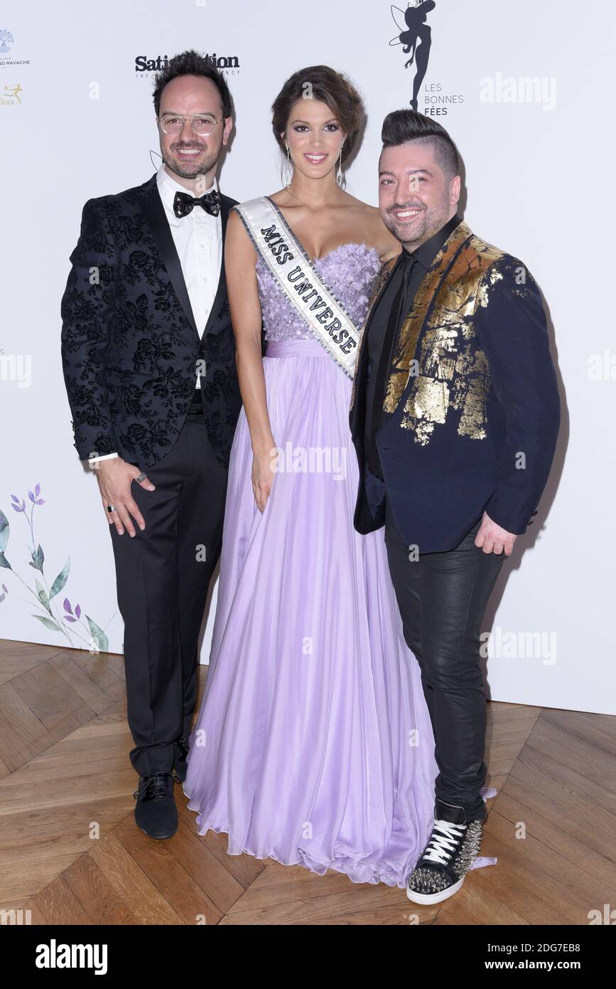 Jarry L Iris Mittenaere Miss Universe Ursprunglich Aus Nordfrankreich Und Miss France 2016 Und Chris Marques R Nehmen Am 20 Marz 2017 An Der Ersten Charity Gala Les Bonnes Fees Im Hotel D Evreux