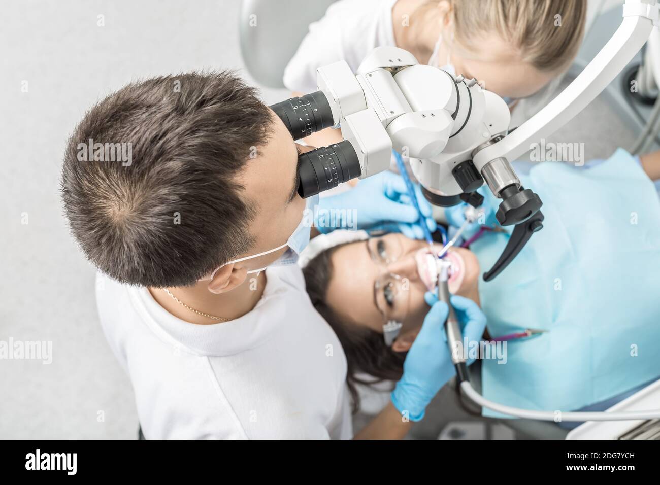 Diagnose in Zahnarztpraxis Stockfoto