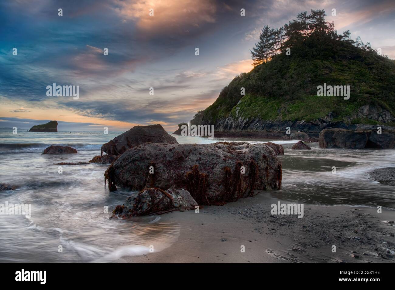 Shoreline Strandszene aus Nordkalifornien Stockfoto