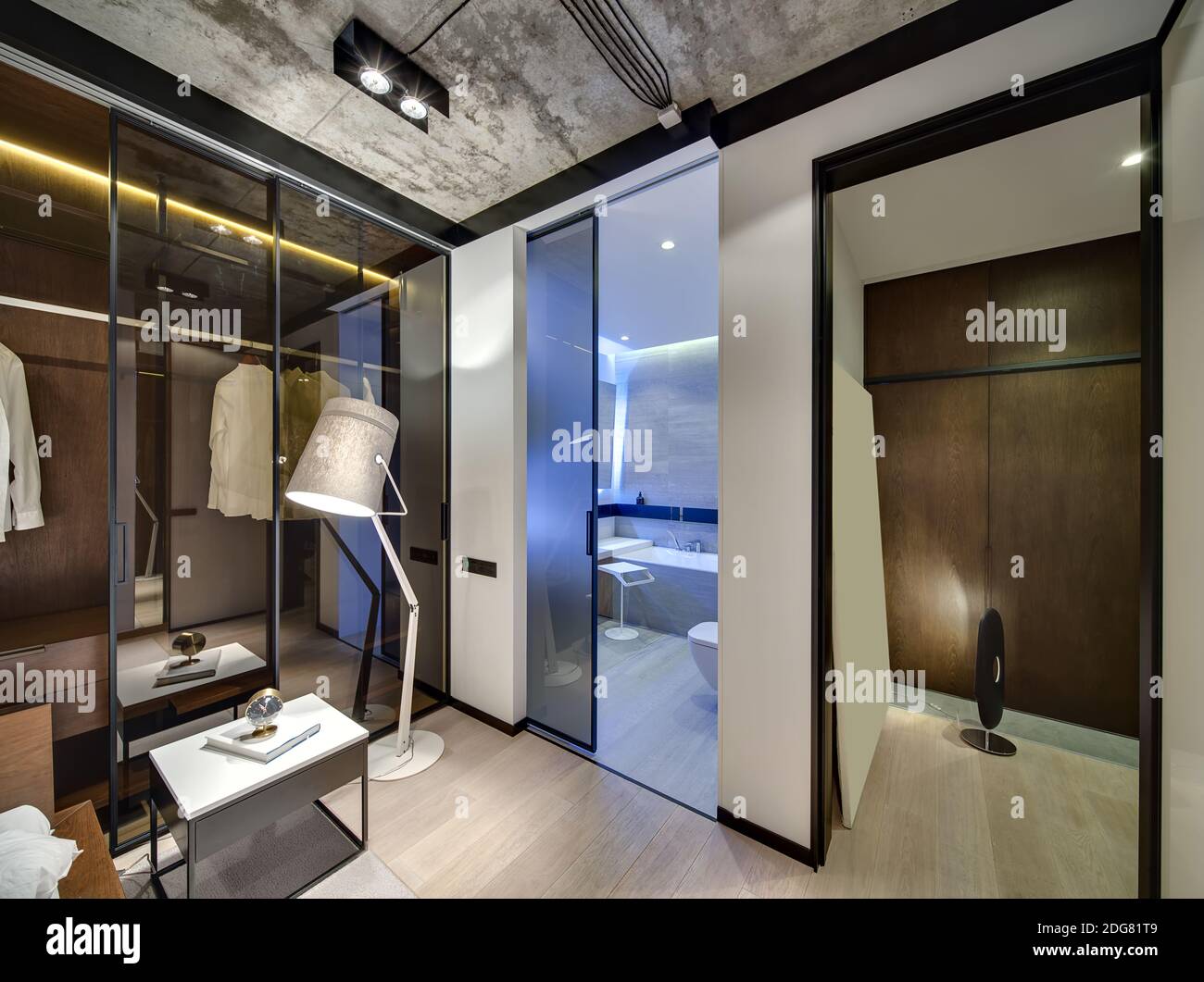 Zimmer im Loftstil Stockfoto