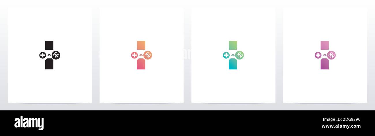 Game Controller auf Brief Logo Design I Stock Vektor