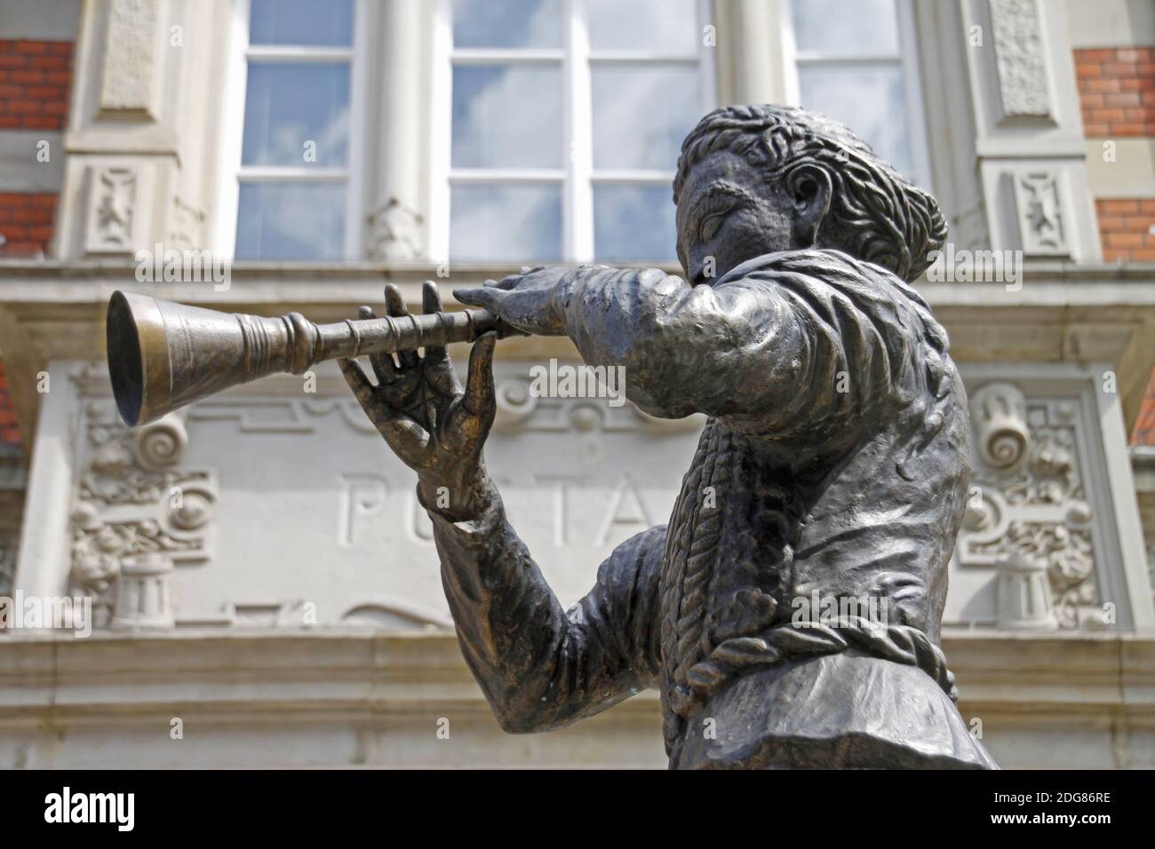 Riedpfeifenbrunnen in Hameln, Weserbergland Stockfoto