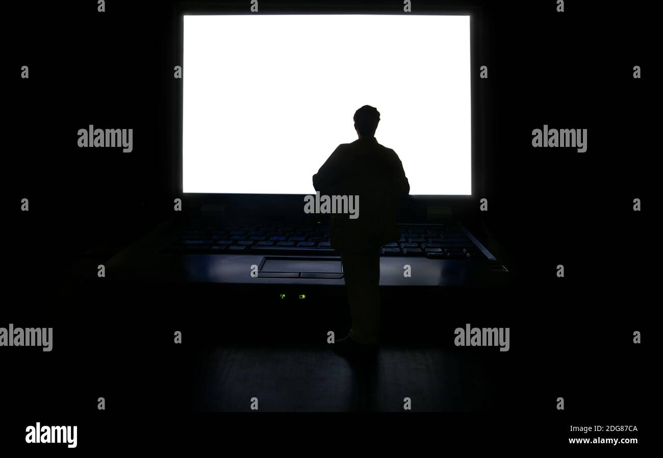 Mensch und computer Stockfoto