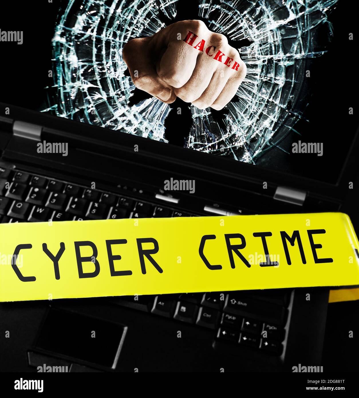 Computerkriminalität Stockfoto