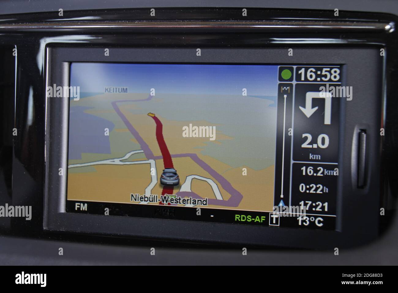 Navigationsgerät (auf dem Weg nach Westerland) Stockfoto