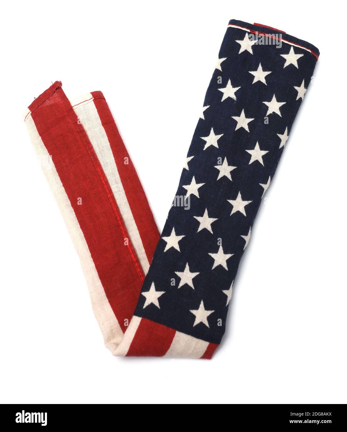 Amerikanische Flagge in Form von V-Zeichen Stockfoto