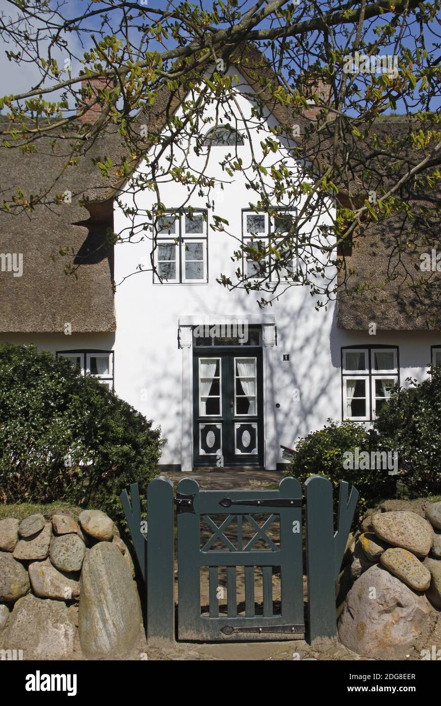 Strohgedeckte Haus Stockfoto