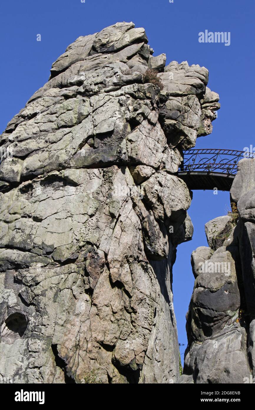 Externsteine, Detail Stockfoto