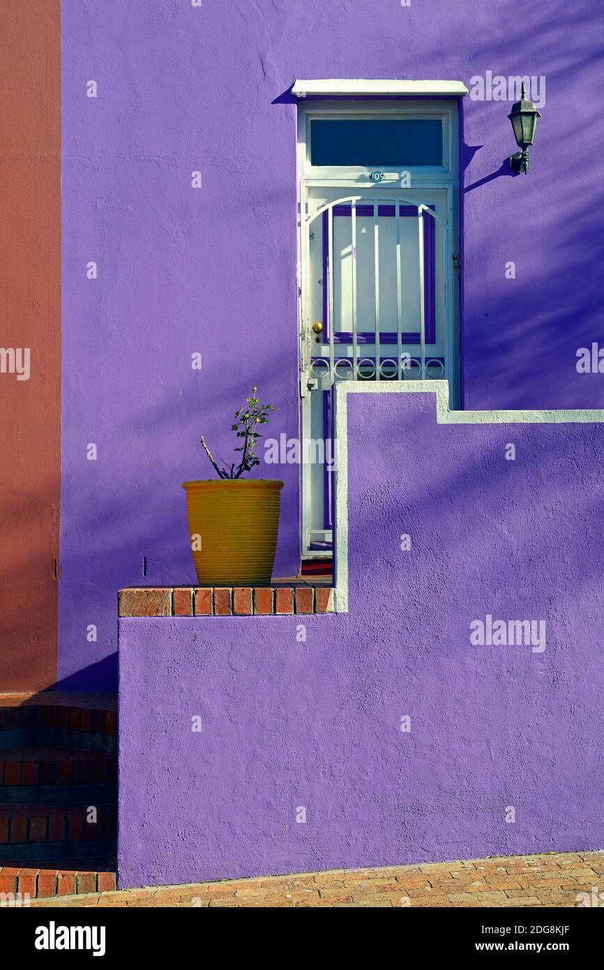 Farbige Häuser in Bo Kaap, malayisch, moslimisches Viertel, Kapstadt, West Kap, Western Cape, Südafrika, Afrika Stockfoto