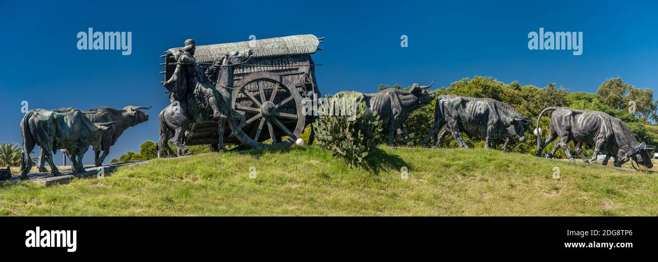 Uruguay, Montevideo, Battle Park. Berühmte Skulptur, La Carreta Stockfoto