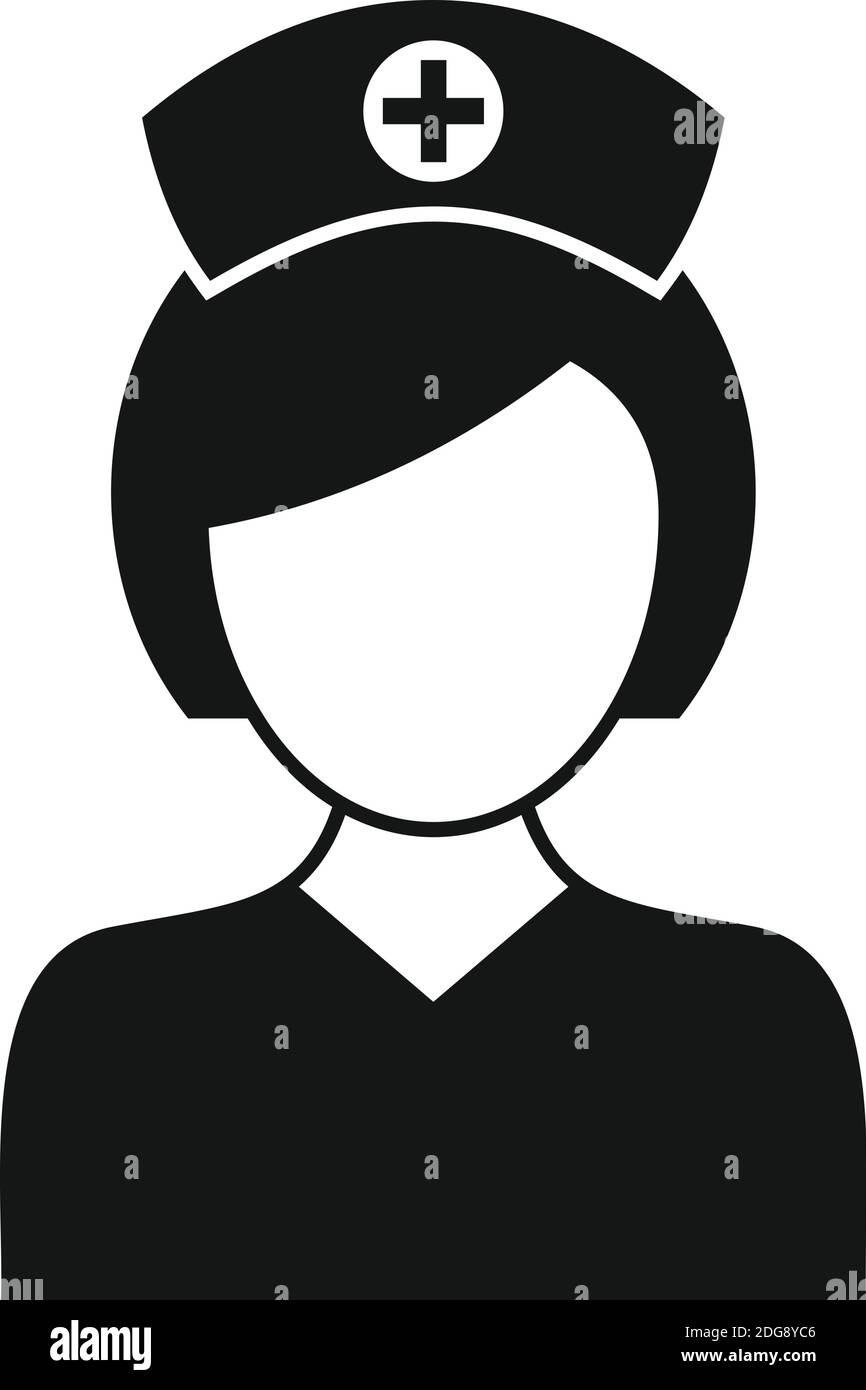 Chicken Pox Krankenschwester Symbol, einfachen Stil Stock Vektor