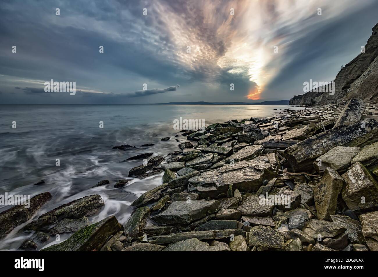 Felsige Küste Stockfoto