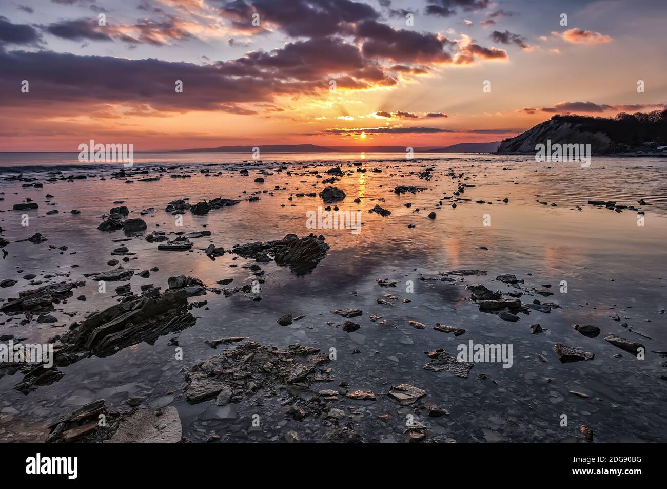 Felsige Küste Stockfoto