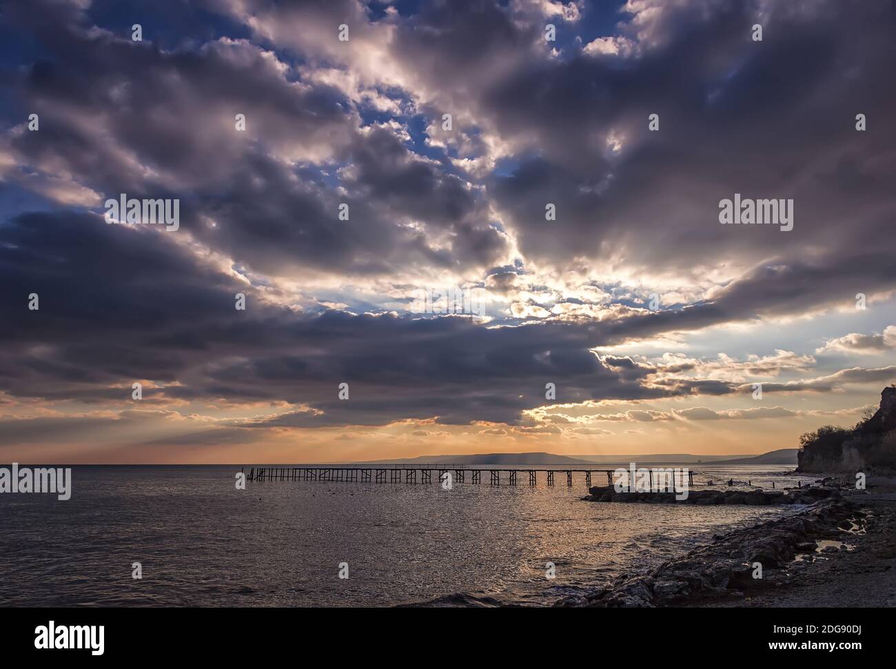 Schöne Seelandschaft Stockfoto