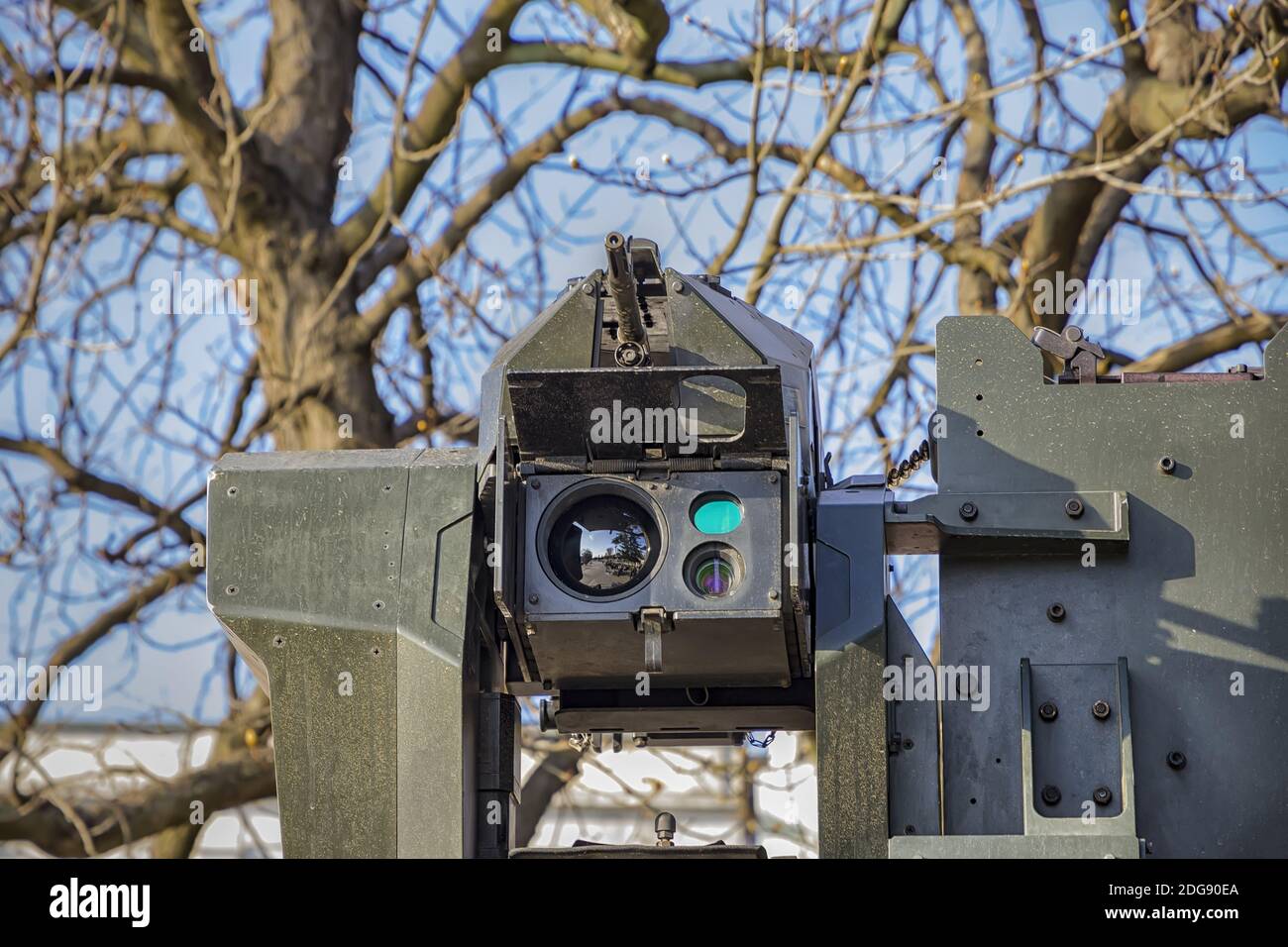 Das Militärfahrzeug Stockfoto