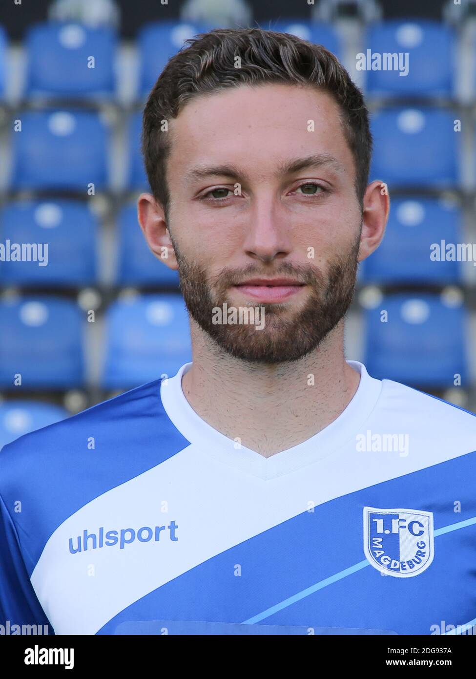 Fußballspieler Rico PreiÃŸinger (1. FC Magdeburg-Saison 2018-19) Stockfoto