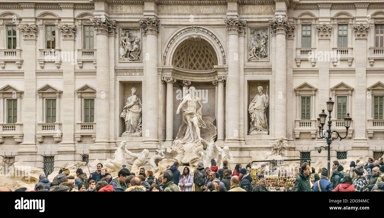 Fontana di Trevi, Rom, Italien Stockfoto