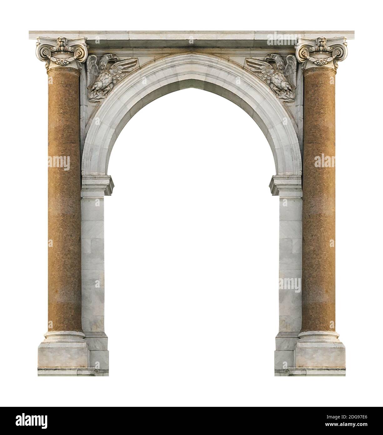 Renaissance-Stil Arch Tür Isoliert Foto Stockfoto
