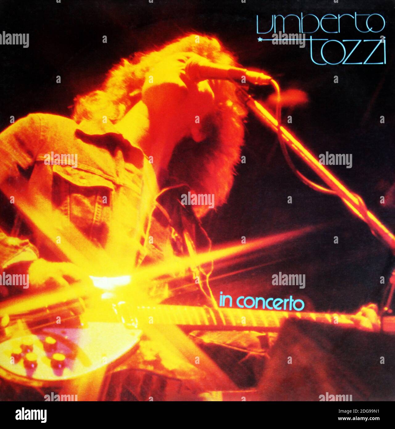 Umberto Tozzi: 1980. Doppel-LP 'live' Frontcover: In Concerto' Stockfoto