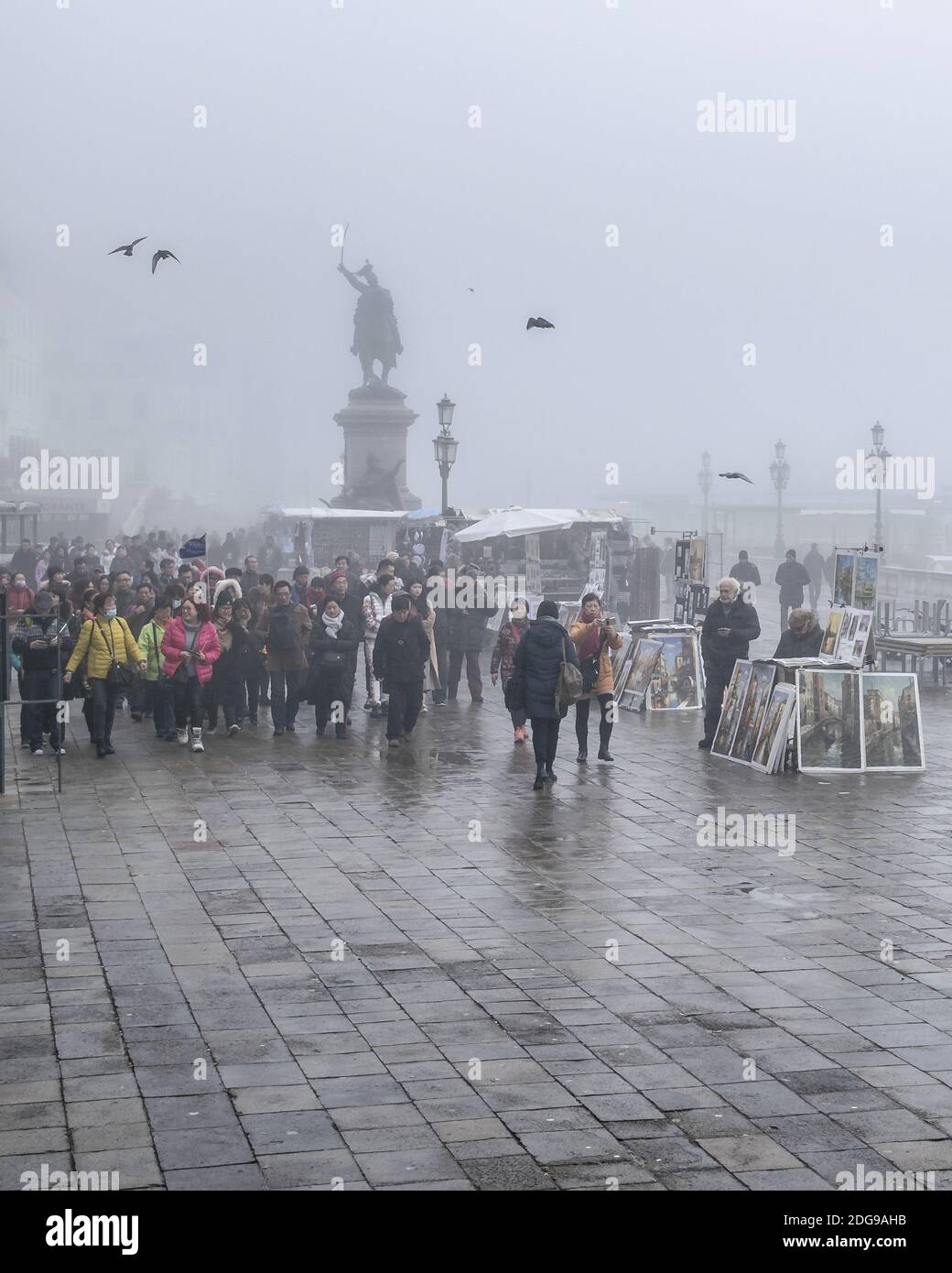 Nebel Winter Urban Scene, Venedig, Italien Stockfoto