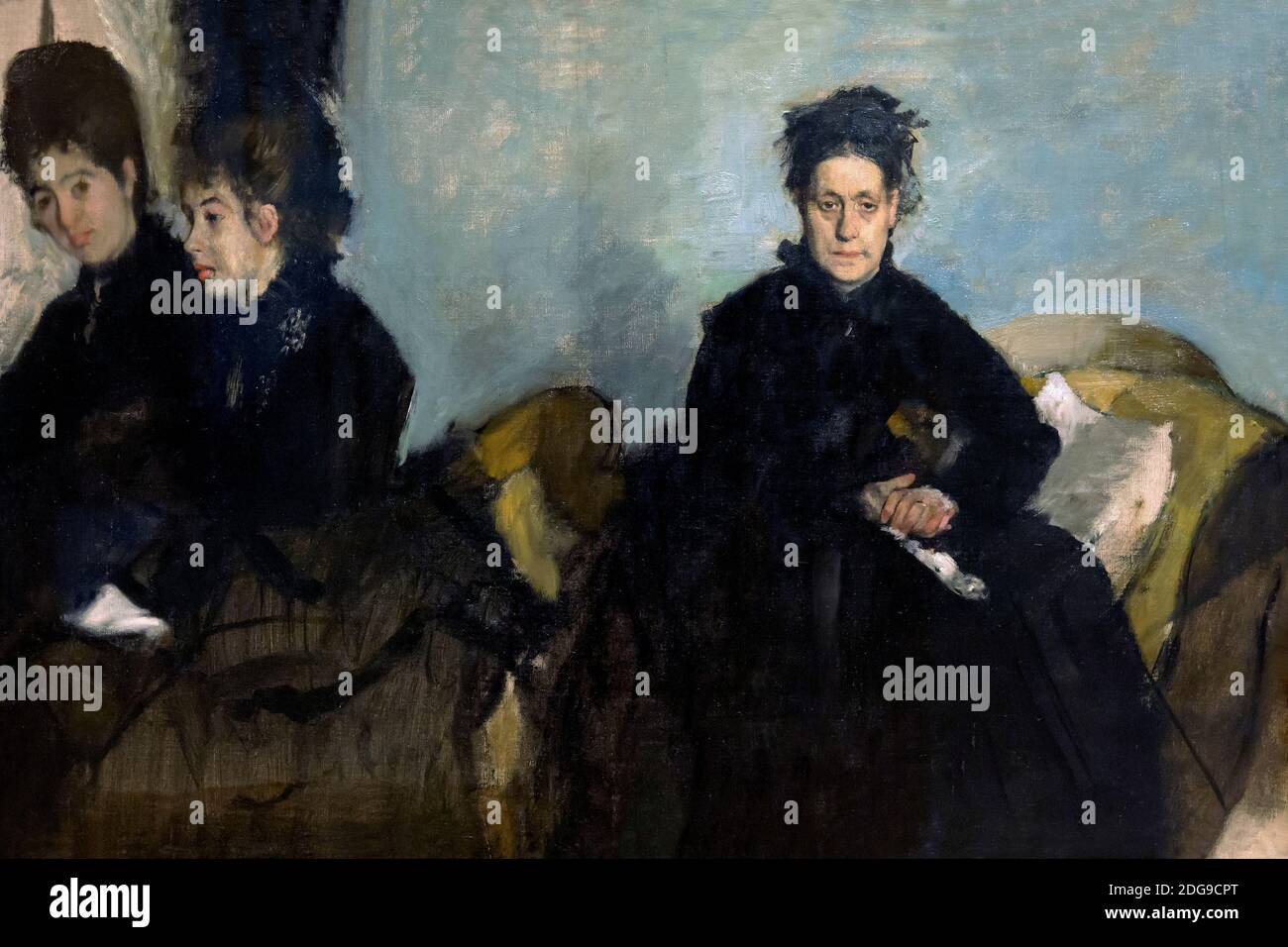 Duchessa di Montejasi mit ihren Töchtern Elena und Camilla, Edgar Degas, um 1876, Stockfoto