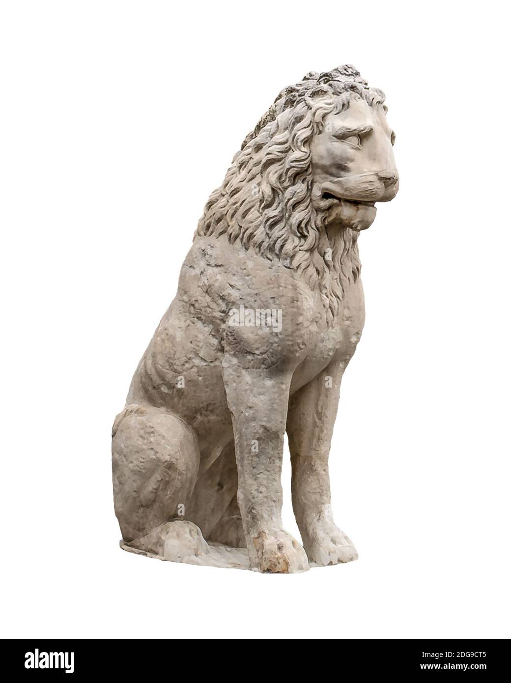 Isolierte Lion Sculpture Perspective View Stockfoto Isolierte Lion Sculpture Perspective View Stockfoto