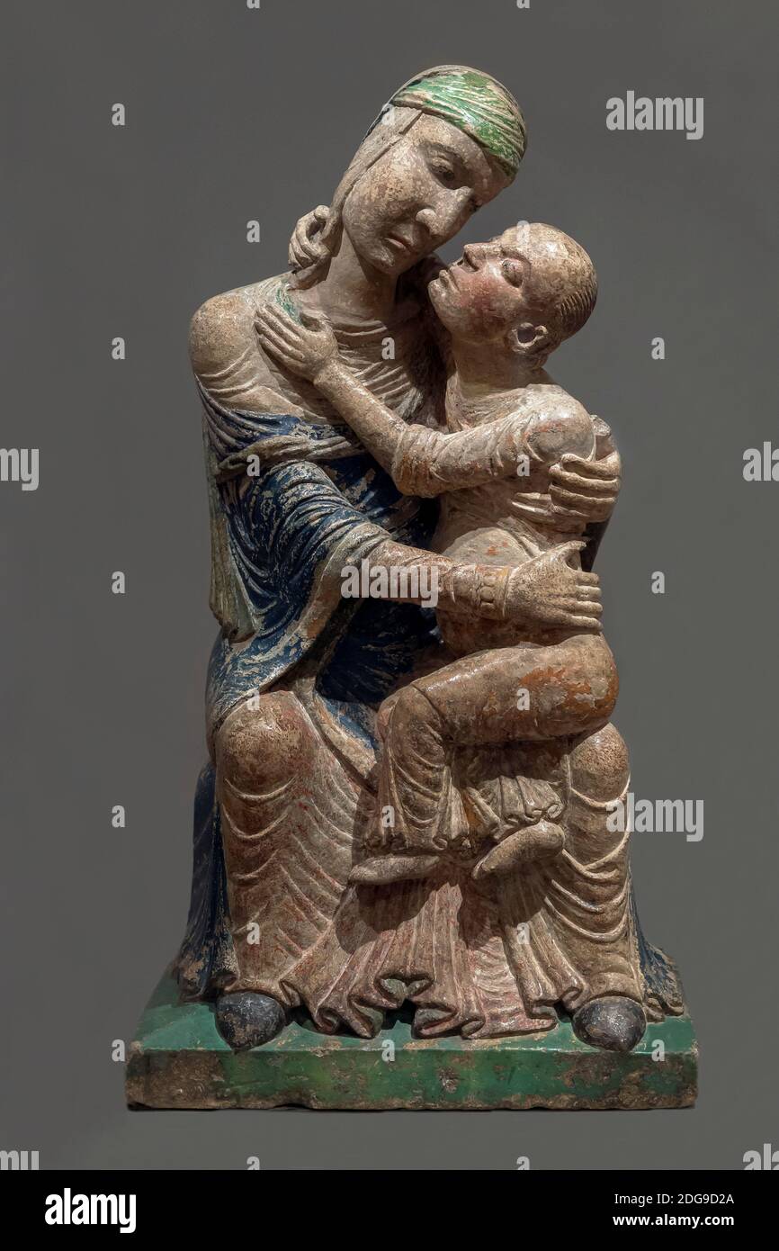 Jungfrau und Kind, 12. Jahrhundert, italienisch, unbekannter Künstler, Stockfoto