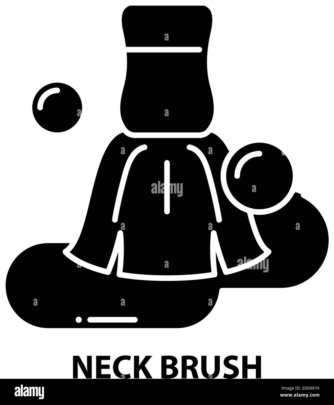 Symbol für den Halskürsten, schwarzes Vektorzeichen mit bearbeitbaren Konturen, Konzeptdarstellung Stock Vektor